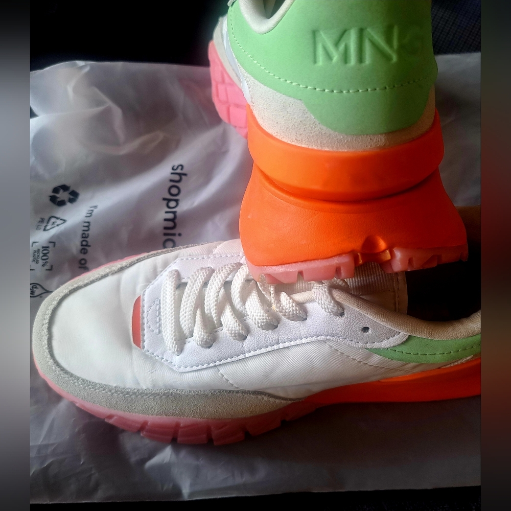 MANGO Leather Sneakers - Picture 5 of 7
